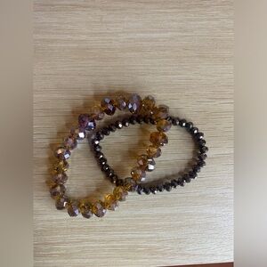 PRELOVED SET OF TWO SPARKLY BRACELETS